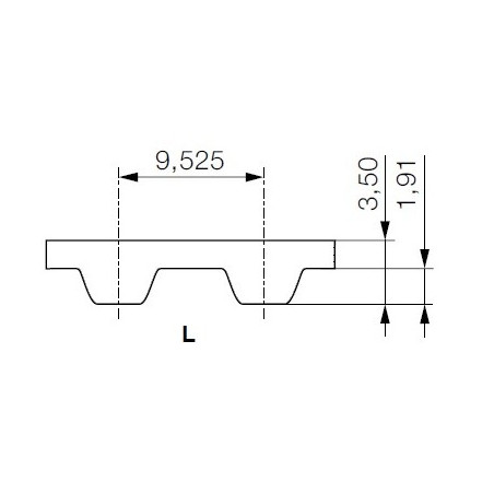 Pas zębaty 124-L-075 z33