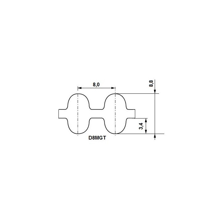 Pas zębaty 3280-D8MGT-30