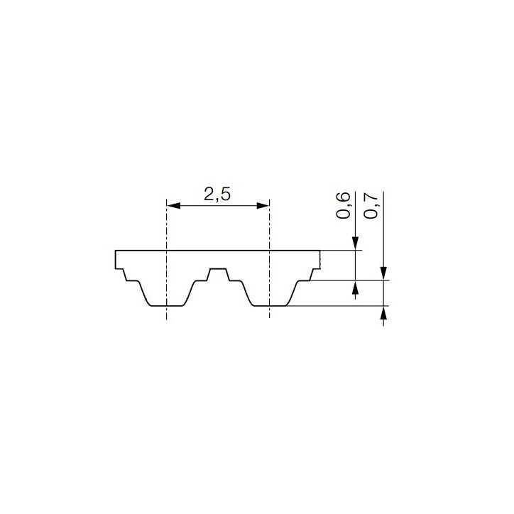 Pas zębaty 6-T2,5-330 z132