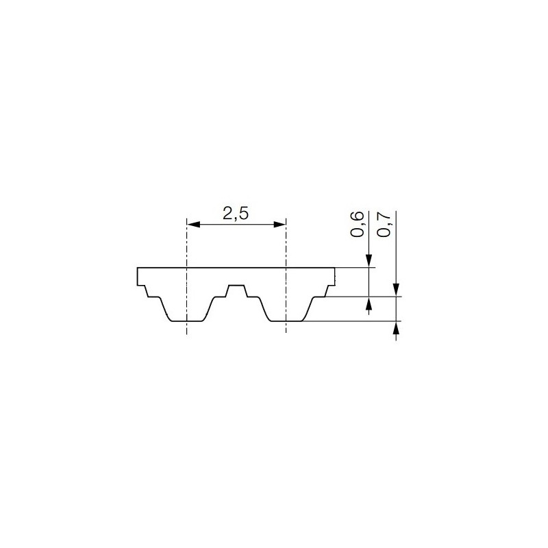 Pas zębaty 6-T2,5-780 z312