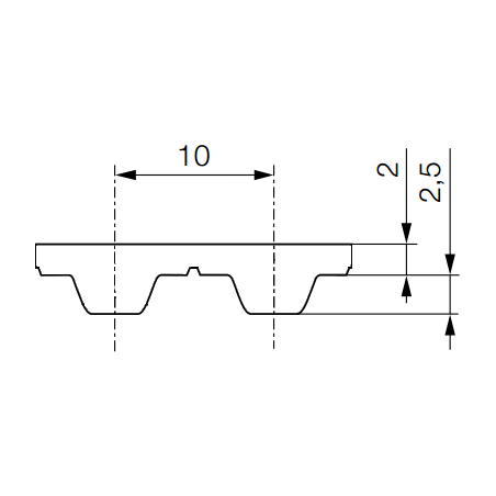 Pas zębaty 50-T10-1010 z101