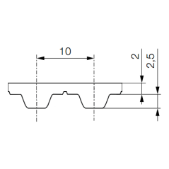 Pas zębaty 50-T10-2250 z225