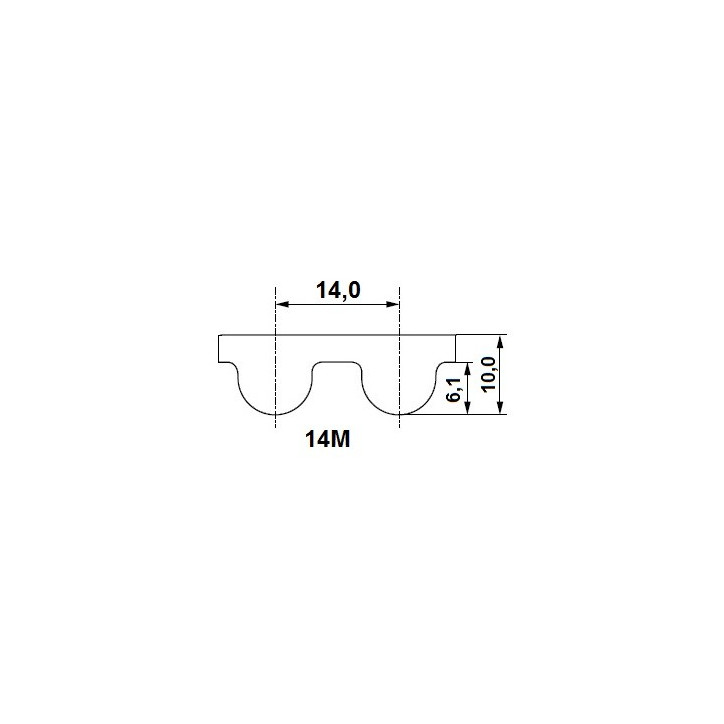 Pas zębaty 4578-14M-55 z327