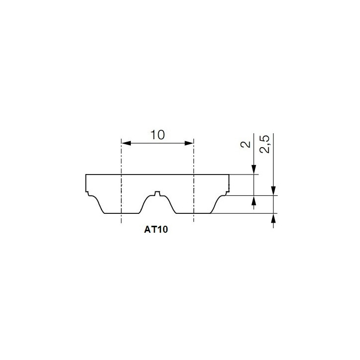 Pas zębaty 25-AT10-1100 z110