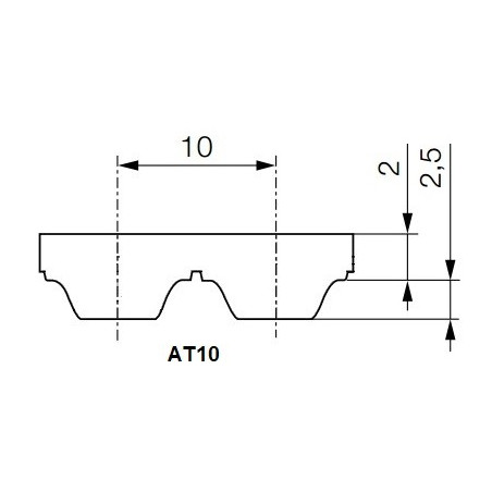 Pas zębaty 16-AT10-960 z96