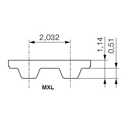 Pas zębaty 440-MXL-025 z55