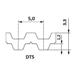 Pas zębaty 10-DT5-1100 z220