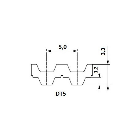 Pas zębaty 10-DT5-400 z80