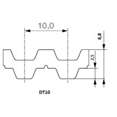 Pas zębaty 25-DT10-260 z26