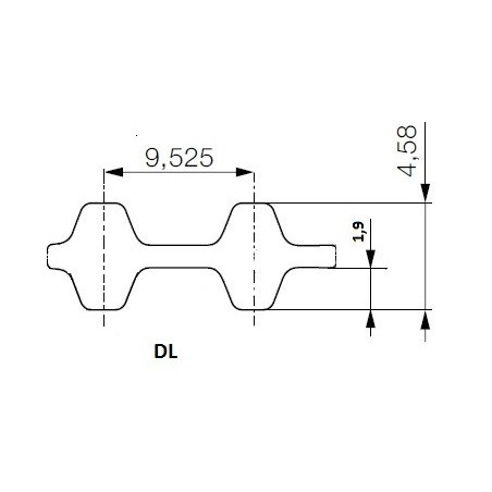 Pas zębaty 202-DL-050 z54