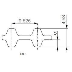 Pas zębaty 210-DL-075 z56