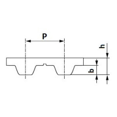 Pas zębaty metraż H-150 poliuretan