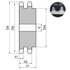 Koło łańcuchowe 10B-2-z35 zęby hart.