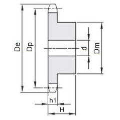 Koło łańcuchowe 04-1-z11 (6x2,8mm)