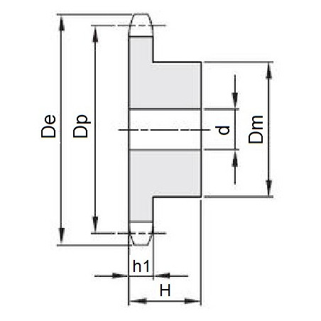 Koło łańcuchowe 04-1-z17 (6x2,8mm)