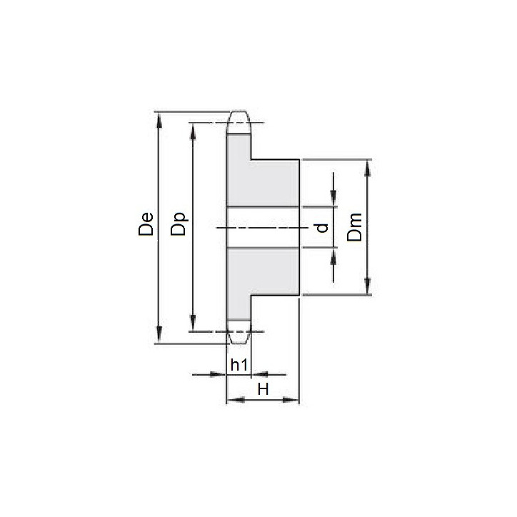 Koło łańcuchowe 04-1-z17 (6x2,8mm)