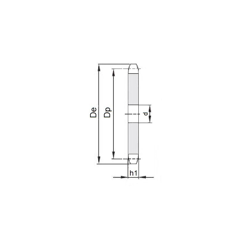 Koło łańcuchowe bez piasty 04-1-z110 (6x2,8mm)