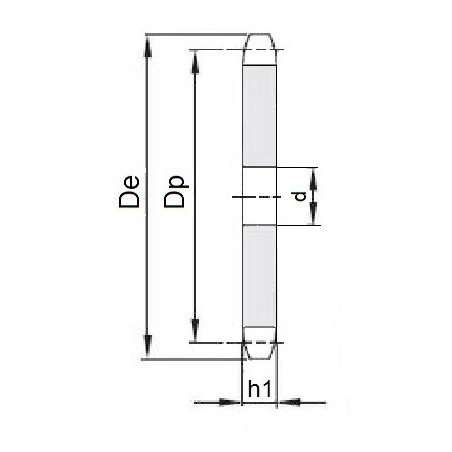 Koło łańcuchowe bez piasty 04-1-z12 (6x2,8mm)