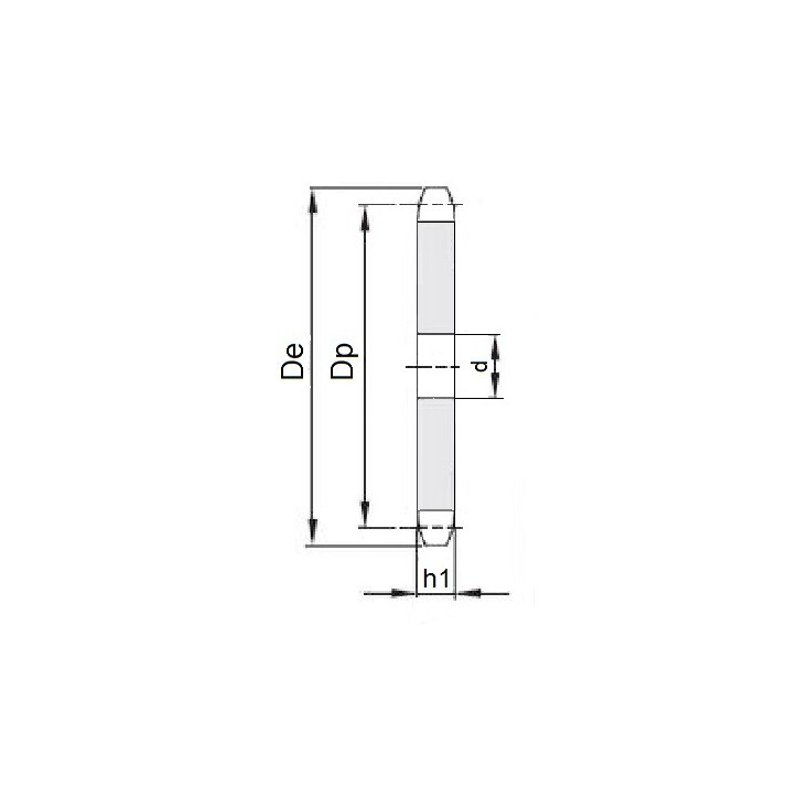 Koło łańcuchowe bez piasty 04-1-z20 (6x2,8mm)