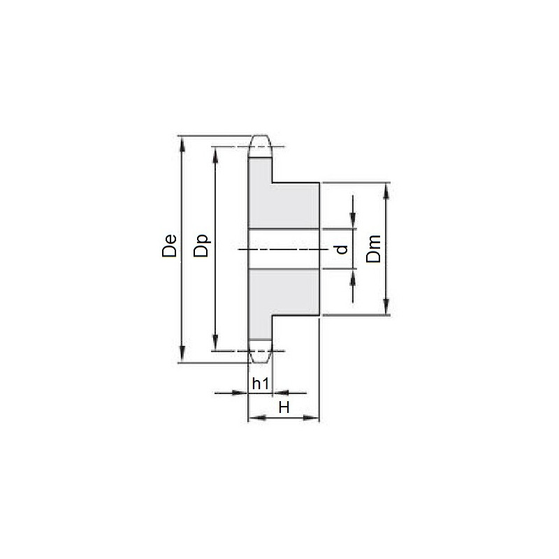 Koło łańcuchowe 05B-1-z19 (8x3mm)