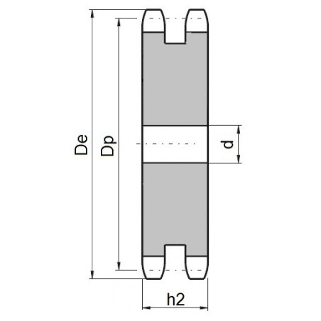 Koło łańcuchowe bez piasty 05B-2-z114 (8x3mm)