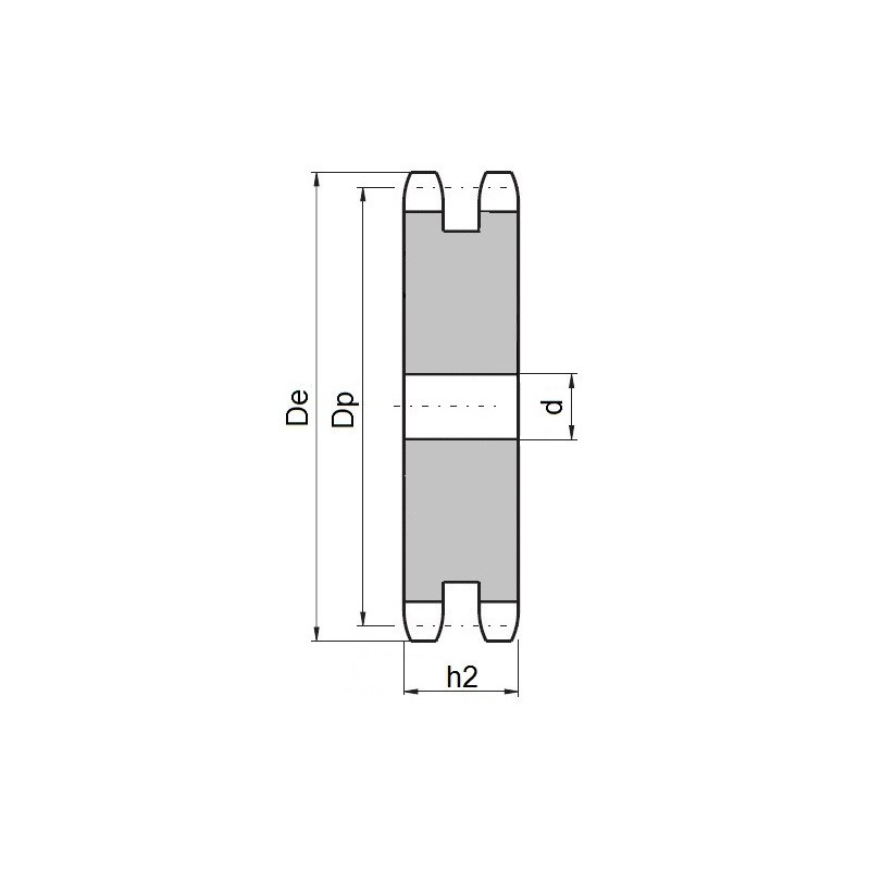 Koło łańcuchowe bez piasty 05B-2-z16 (8x3mm)