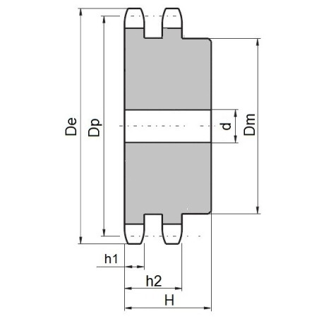 Koło łańcuchowe 05B-2-z19 (8x3mm)