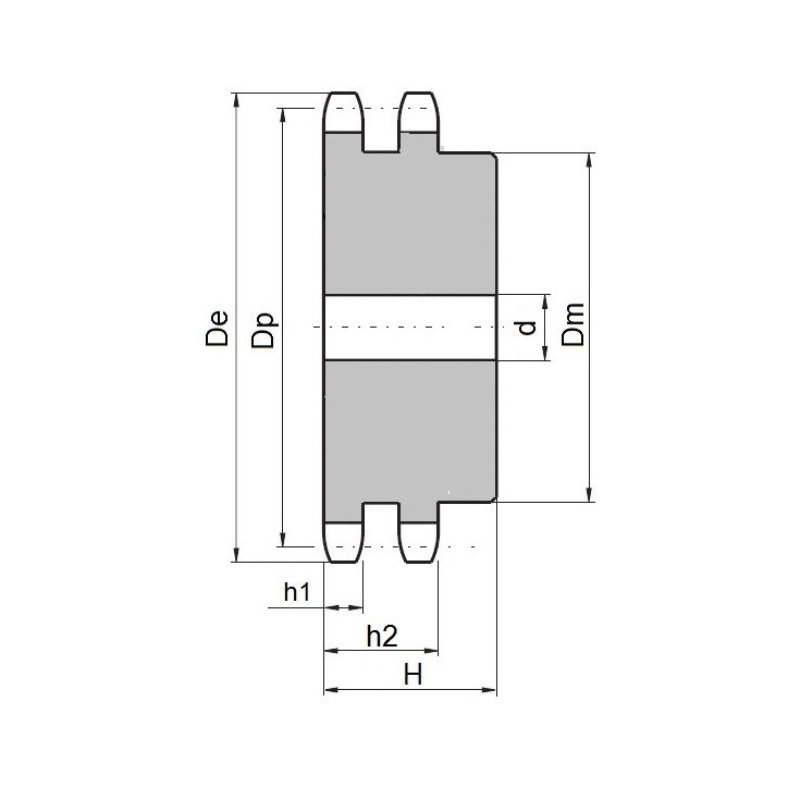 Koło łańcuchowe 05B-2-z26 (8x3mm)