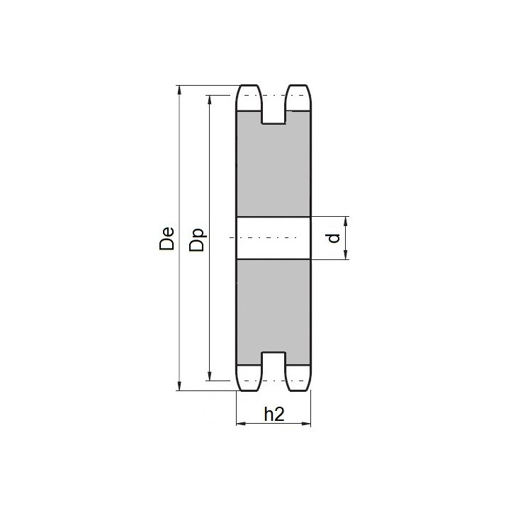 Koło łańcuchowe bez piasty 05B-2-z32 (8x3mm)