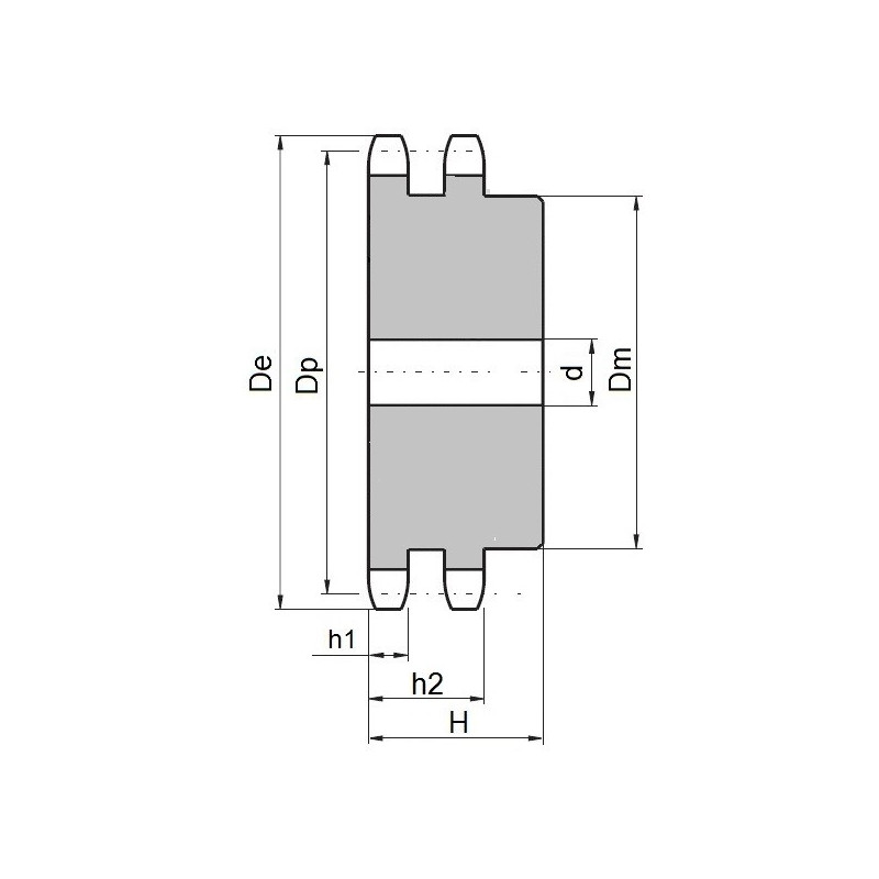 Koło łańcuchowe 05B-2-z36 (8x3mm)