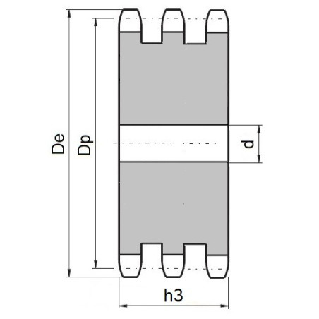 Koło łańcuchowe bez piasty 06B-3-z114 (3/8)