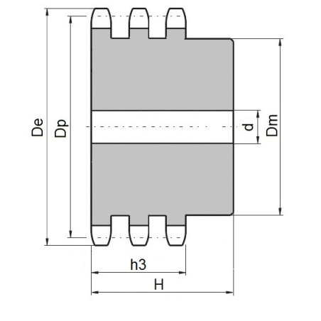 Koło łańcuchowe 06B-3-z12 (3/8)