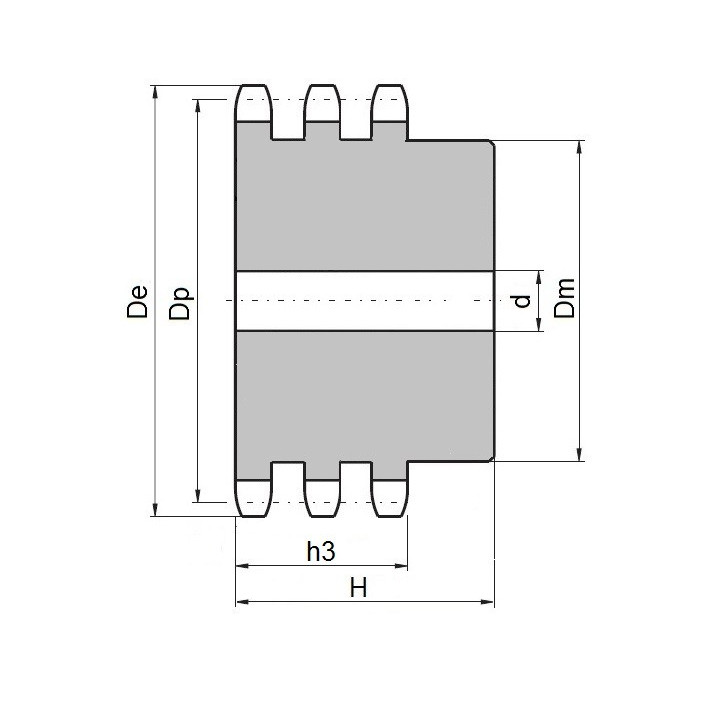 Koło łańcuchowe 06B-3-z12 (3/8)