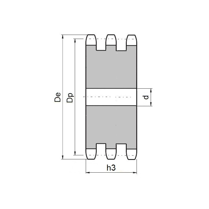 Koło łańcuchowe bez piasty 06B-3-z125 (3/8)