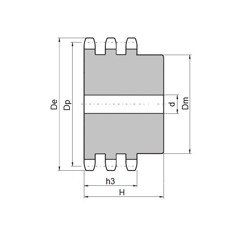 Koło łańcuchowe 12B-3-z28 (3/4)