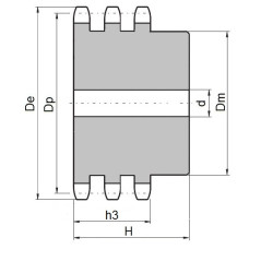 Koło łańcuchowe 16B-3-z10 (1”)