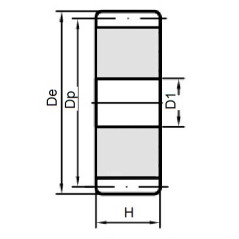 Koło modułowe bez piasty M1,5-z100