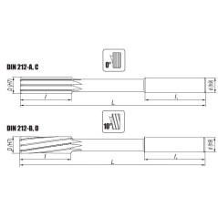 Rozwiertak DIN 212-A 3.5 HSS-E