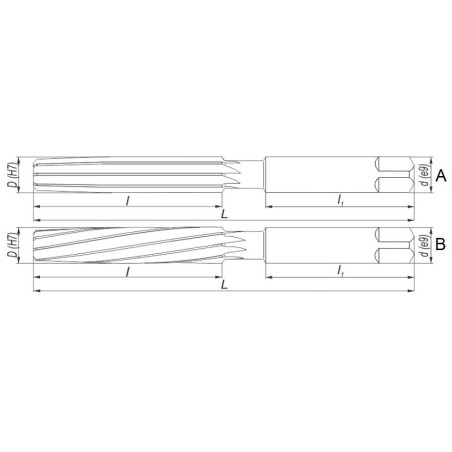 Rozwiertak  DIN 208-A 5 HSS-E