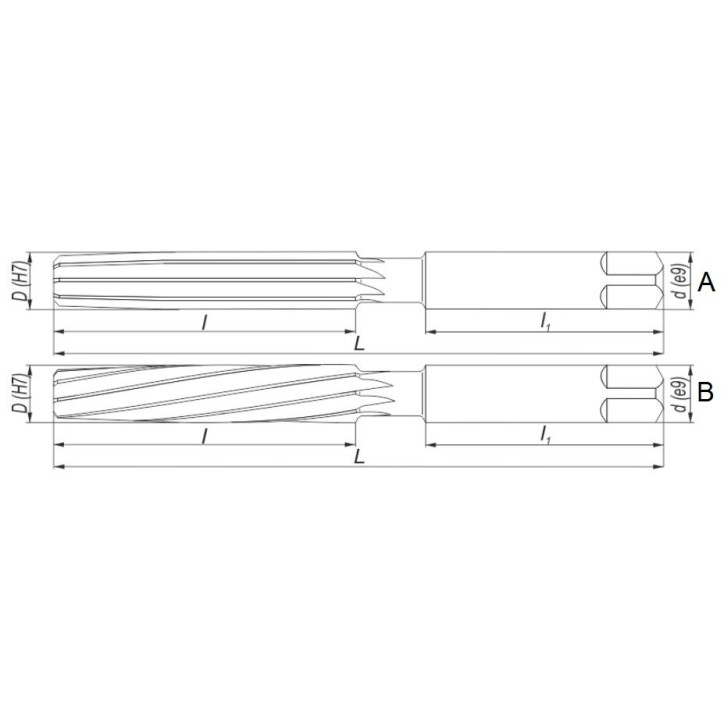 Rozwiertak  DIN 208-A 39 HSS-E