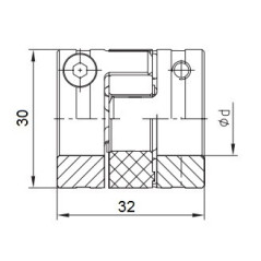 Piasta kłowa ROTEX GS14 fi4 wyk. 2.0