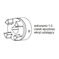 Piasta kłowa ROTEX GS14 fi6 wyk. 1.0