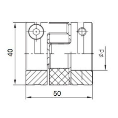 Piasta kłowa ROTEX GS19 fi8 wyk. 2.6