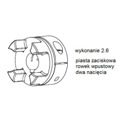 Piasta kłowa ROTEX GS19 fi10 wyk. 2.6