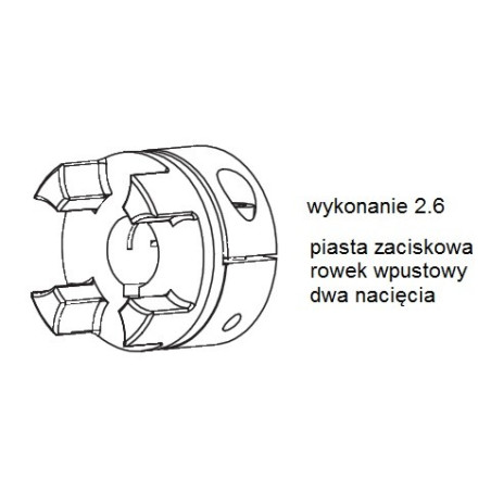 Piasta kłowa ROTEX GS19 fi11 wyk. 2.6