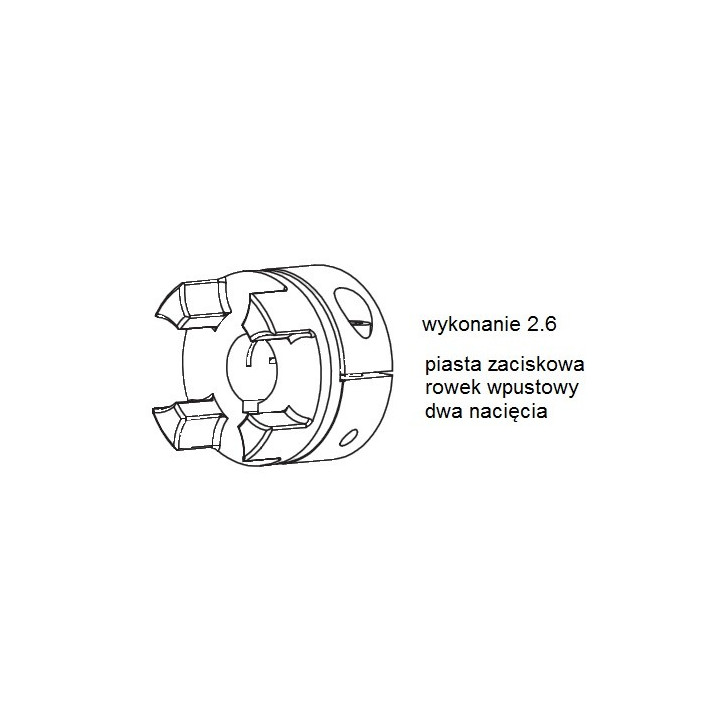 Piasta kłowa ROTEX GS19 fi11 wyk. 2.6