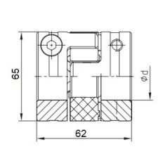 Piasta kłowa ROTEX GS28 fi22 wyk. 2.6