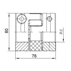 Piasta kłowa ROTEX GS38 fi25 wyk. 2.5