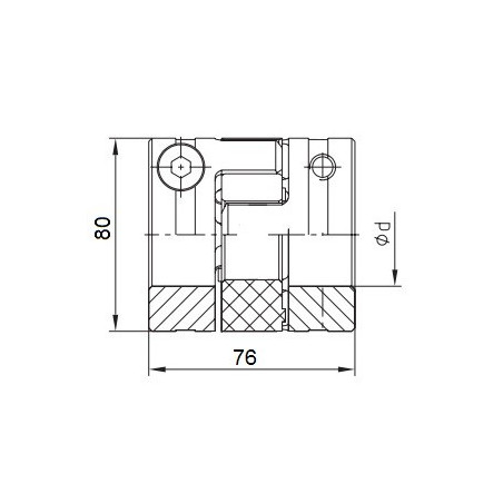 Piasta kłowa ROTEX GS38 fi25 wyk. 1.0