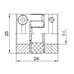 Piasta kłowa ROTEX GS9 fi4 wyk. 1.1